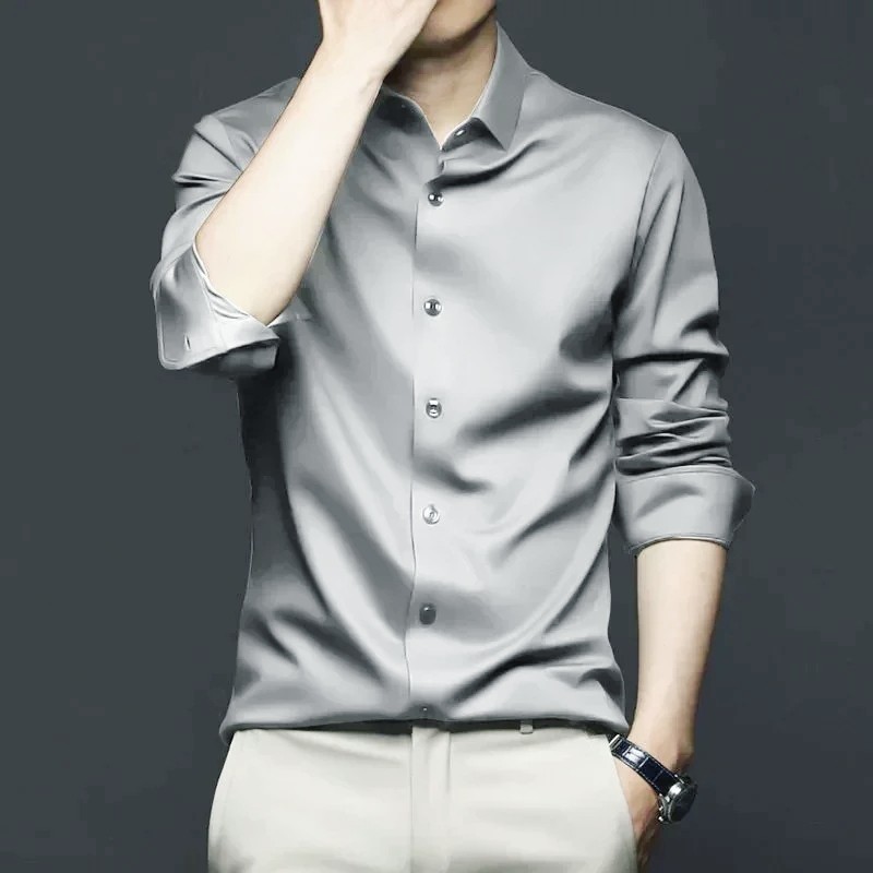 Premium Micro spandex fabric Shirt with Box Alice Blue